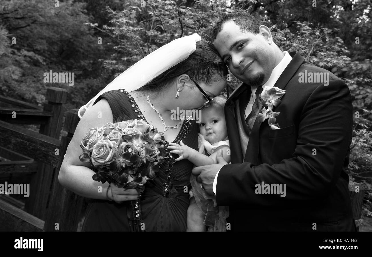 Interracial nozze in Dallas, Texas Foto Stock