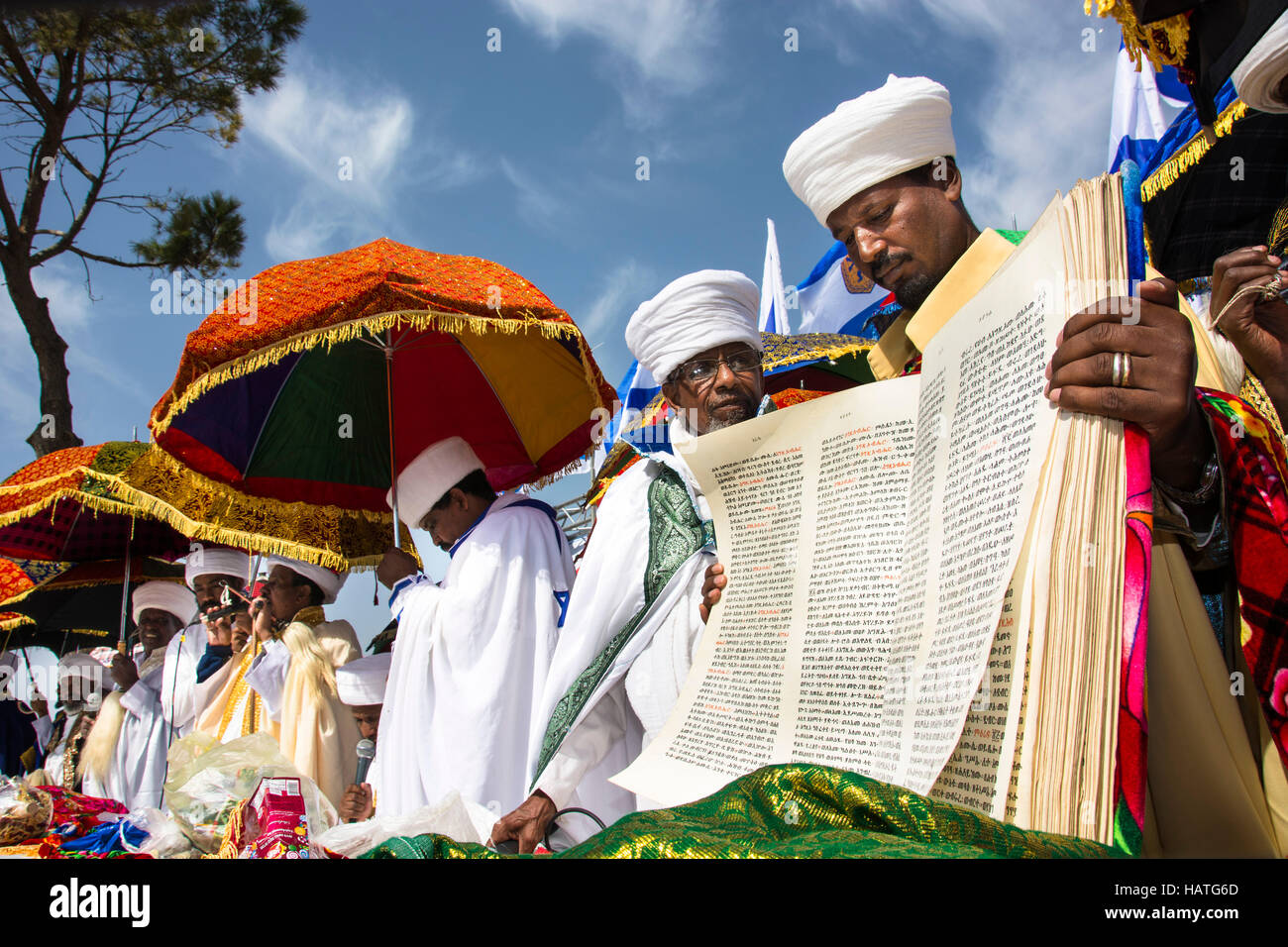 Etiope festival ebraico chiamato Siged avviene a Gerusalemme, Israele Foto Stock