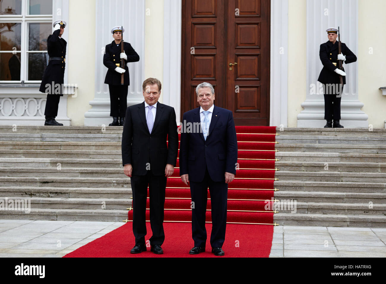 Il Presidente finlandese Niinistö visite Germania Foto Stock