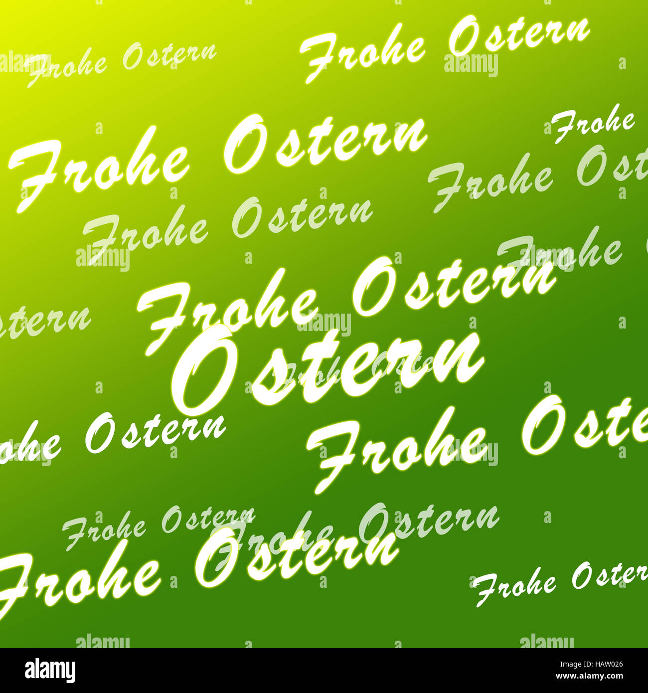 Frohe Ostern grün Foto Stock