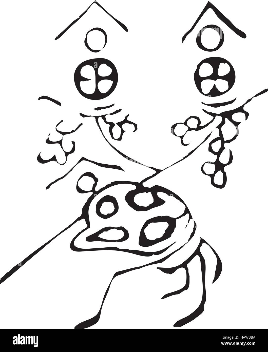 Illustrazione e pittura dipinti Illustrazione Vettoriale