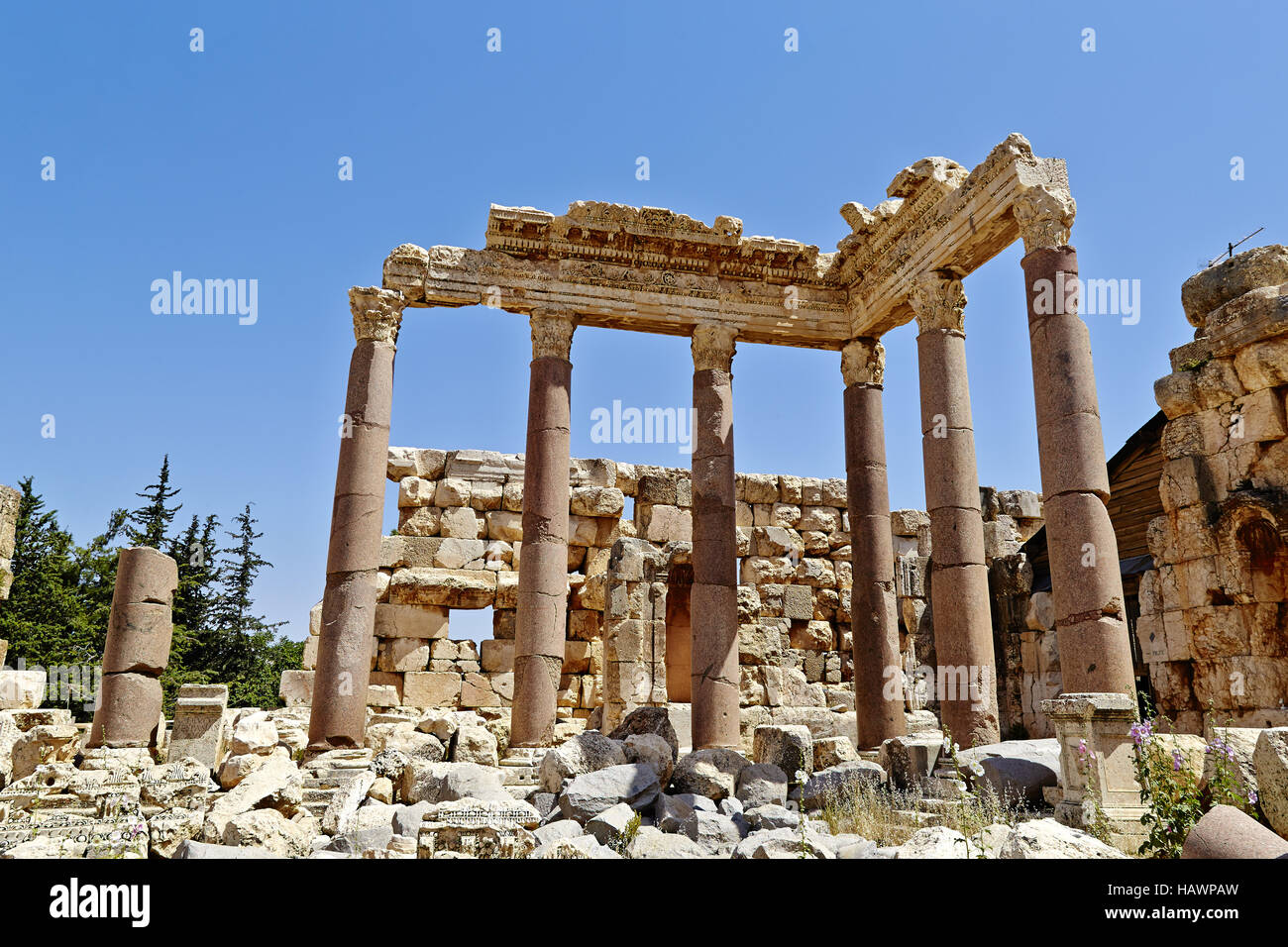 Tempio di Venere - Baalbek, Libano Foto Stock