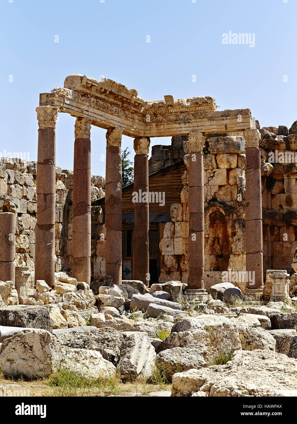 Tempio di Venere - Baalbek, Libano Foto Stock