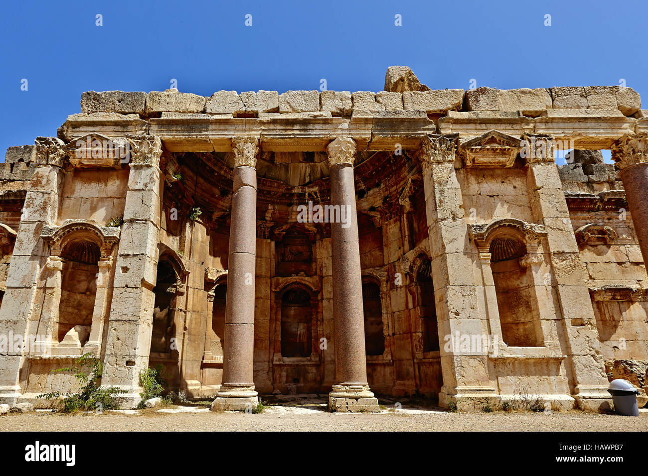 Grande Corte - Baalbek, Libano Foto Stock