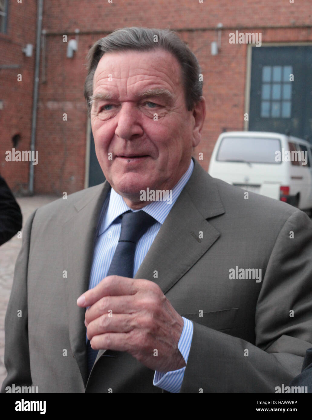L'ex cancelliere tedesco Gerhard Schröder Foto Stock