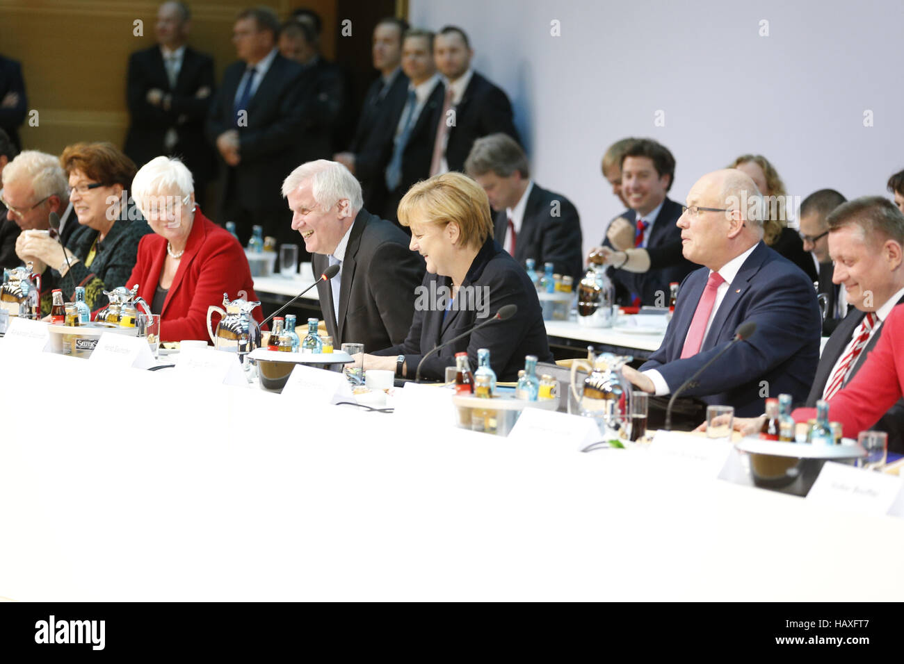 CDU/CSU e SPD trattative di coalizione Foto Stock