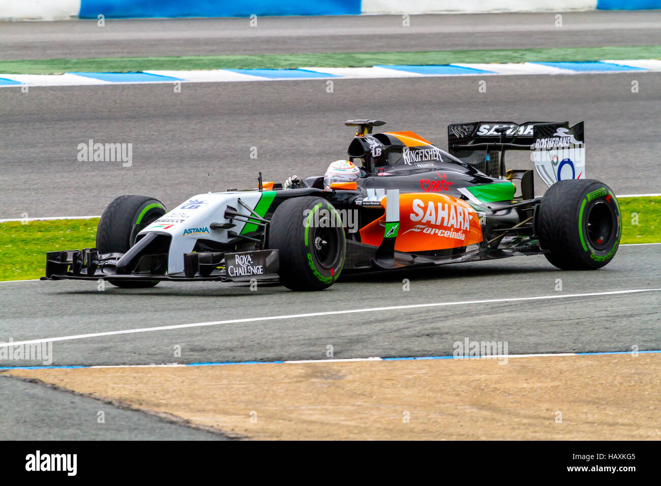 Il team Force India F1, Daniel Juncadella, 2014 Foto Stock