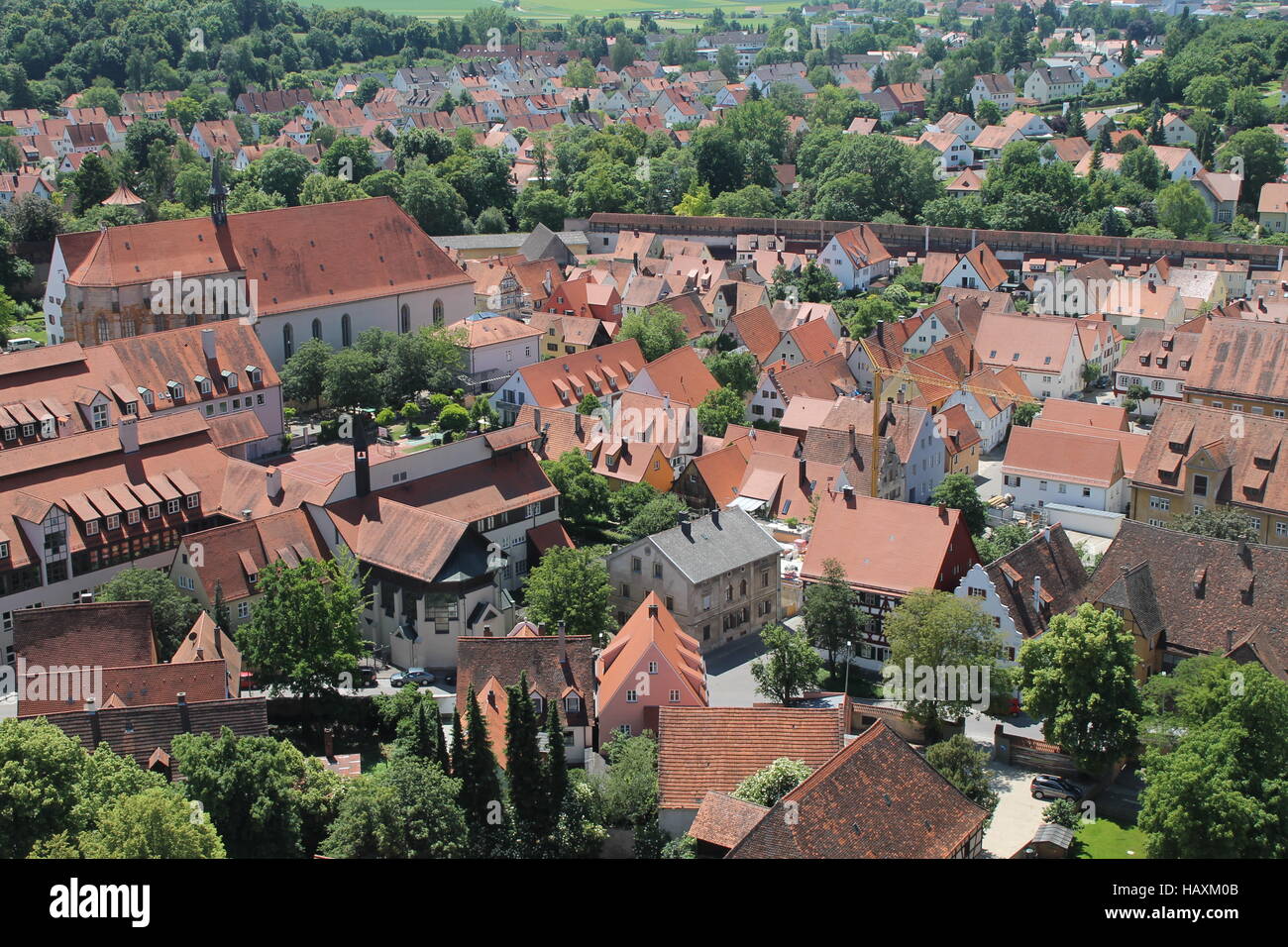 La città Nördlingen Foto Stock