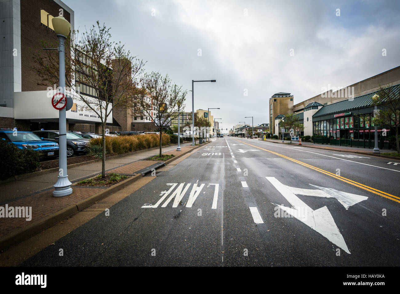 Atlantic Avenue, in Virginia Beach, Virginia. Foto Stock
