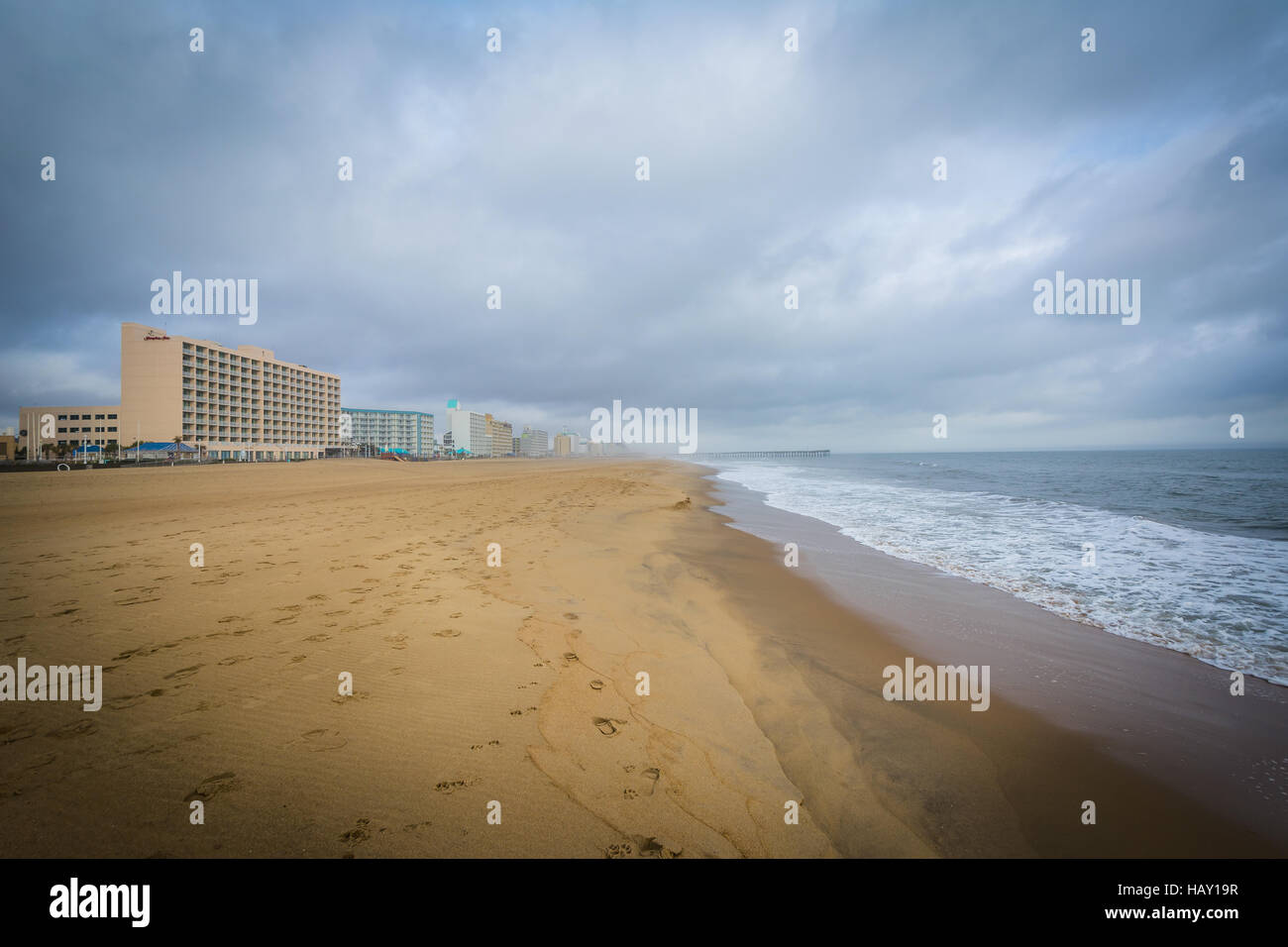 La spiaggia di Virginia Beach, Virginia. Foto Stock