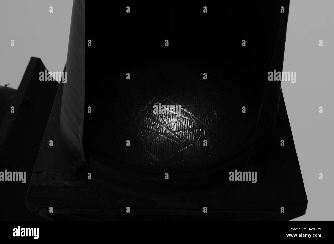 Trafic luce verde sulla strada Foto Stock