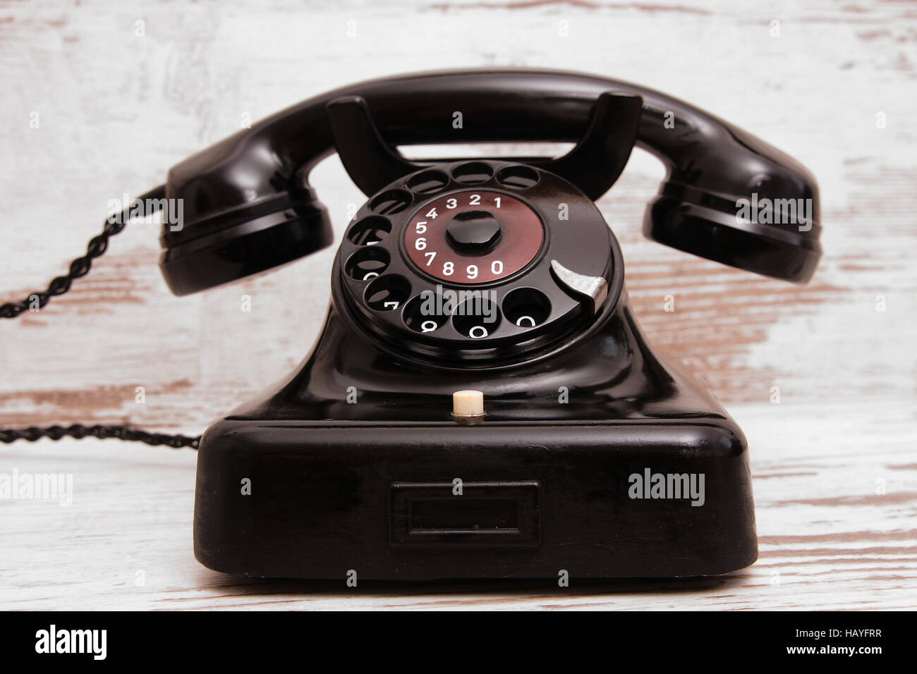 Il vecchio telefono Foto Stock