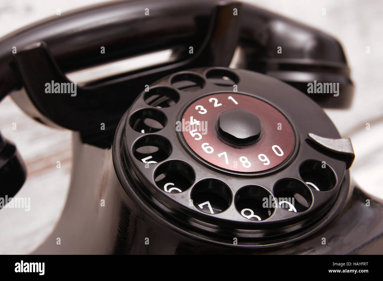Il vecchio telefono Foto Stock