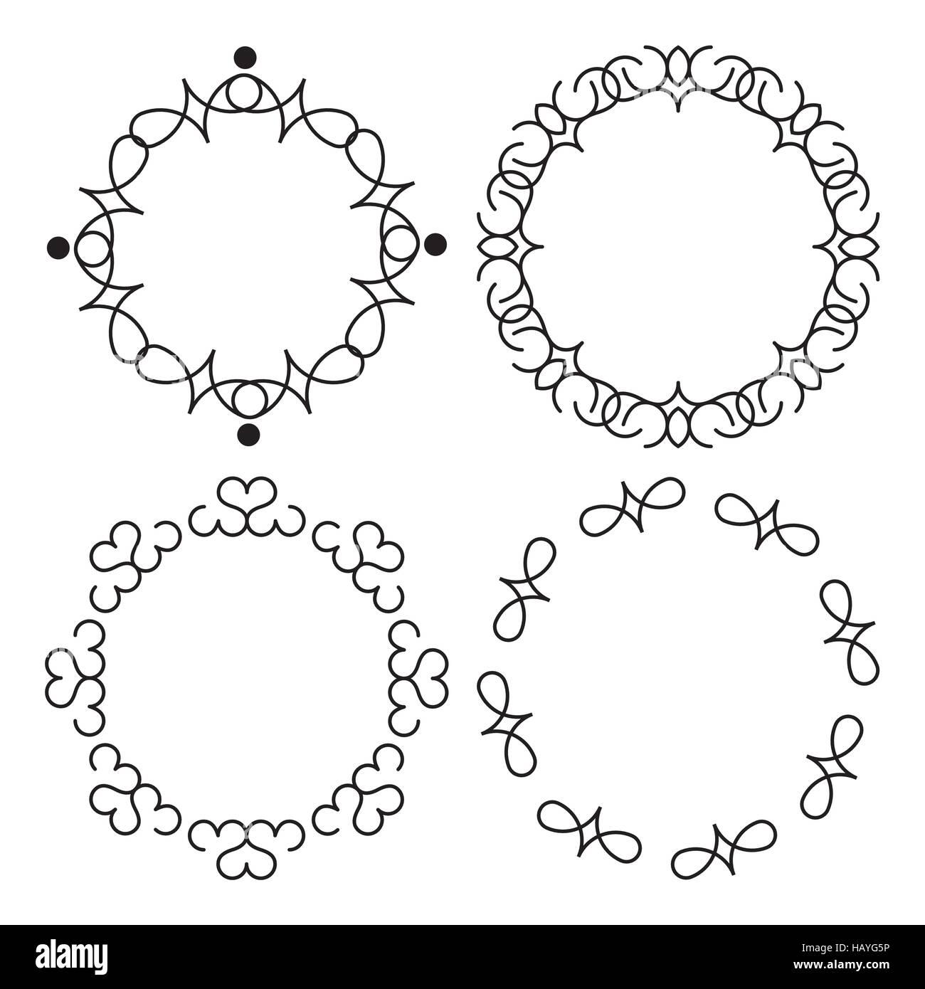 Set di semplice e geometrica astratta cornice per il testo Illustrazione Vettoriale