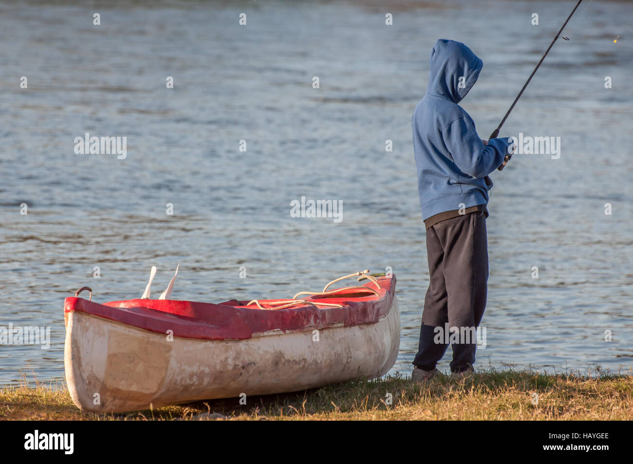 Pesca di fiume Foto Stock
