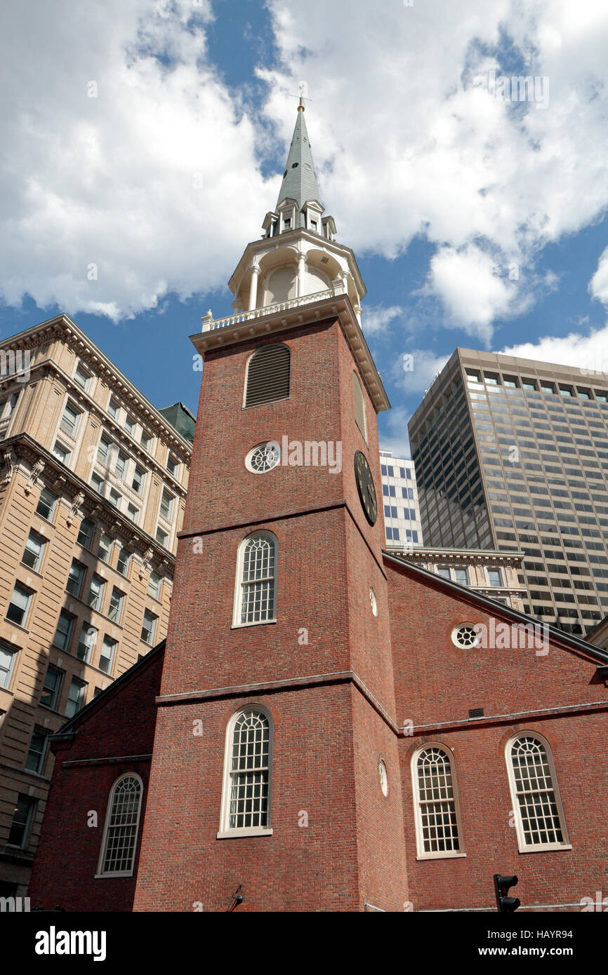 La Old South Meeting House di Boston, Massachusetts, Stati Uniti. Foto Stock