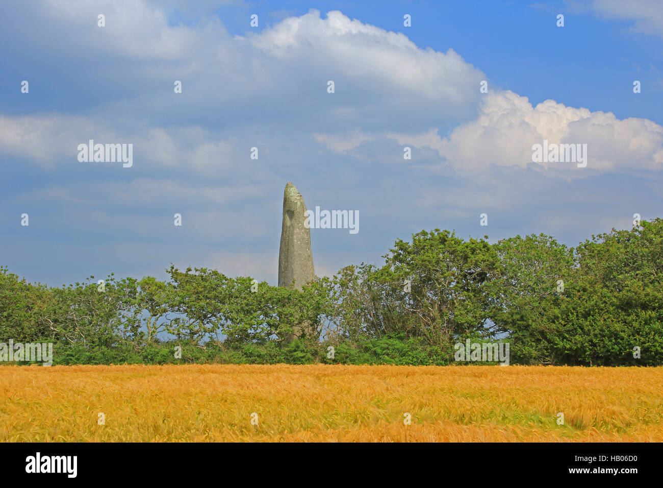 Menhir de Kerloas, Finisterre, Francia Foto Stock