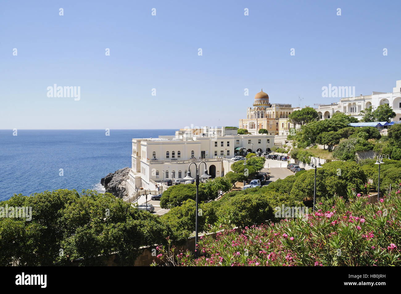 Cityscape, Santa Cesarea Terme, Puglia, Italia Foto Stock