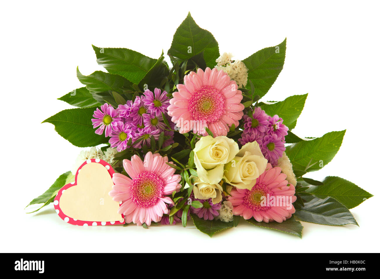 Fiori colorati bouquet isolato. Foto Stock