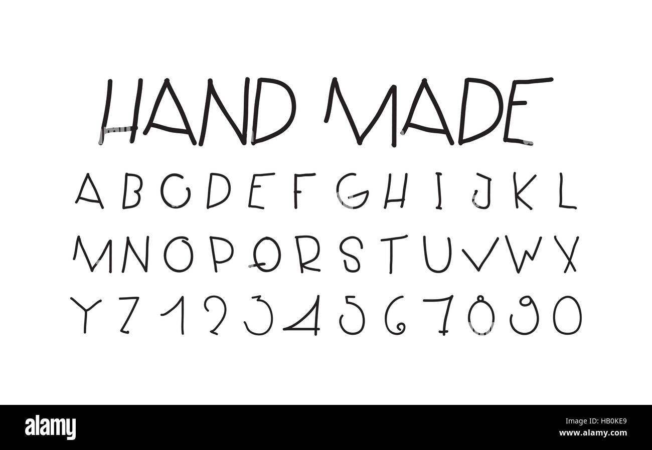 Ingenuo grafia sciatta, decorativi appariscente di lettere Illustrazione Vettoriale