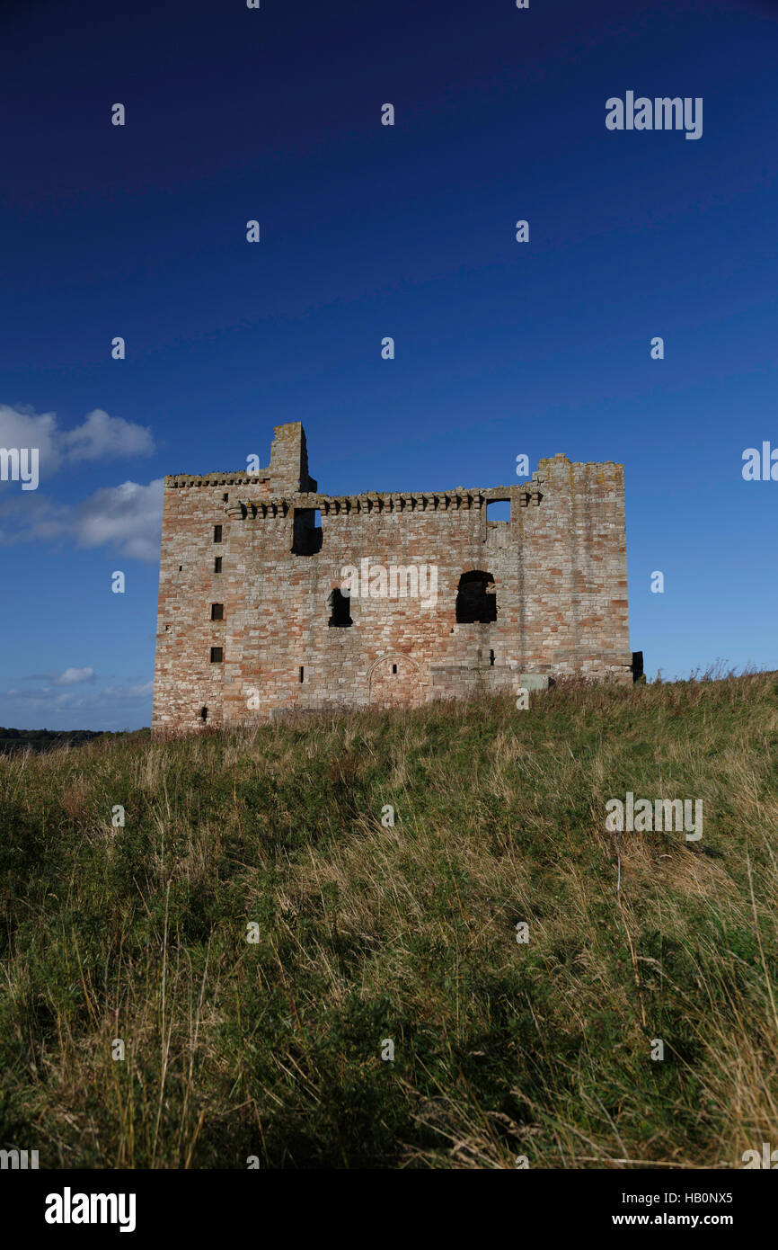 Nel XIV secolo Crichton Castle rovine Foto Stock