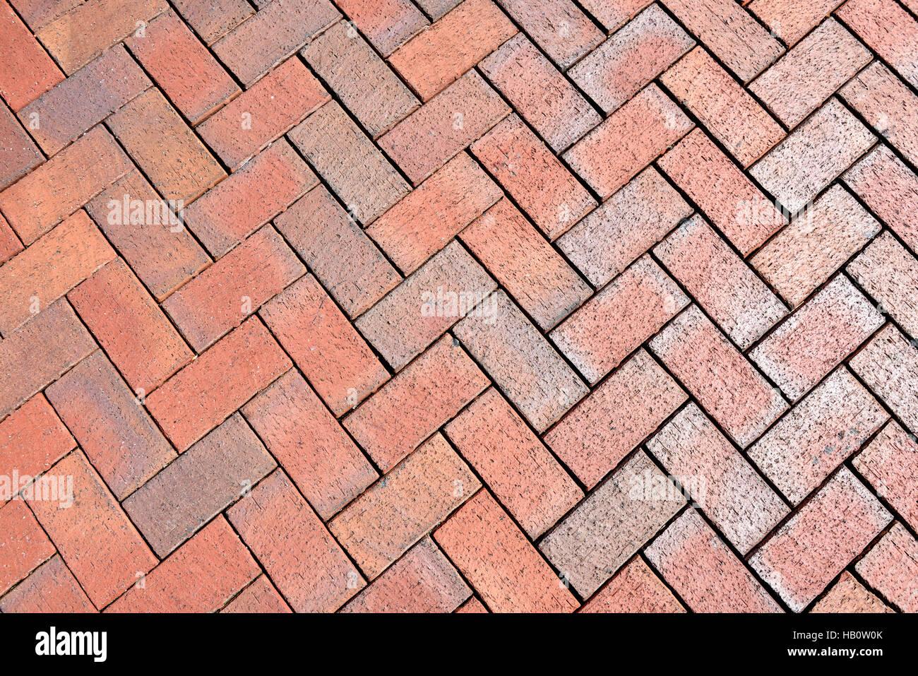 Tradizionale in rosso mattone pavimentazione Foto Stock