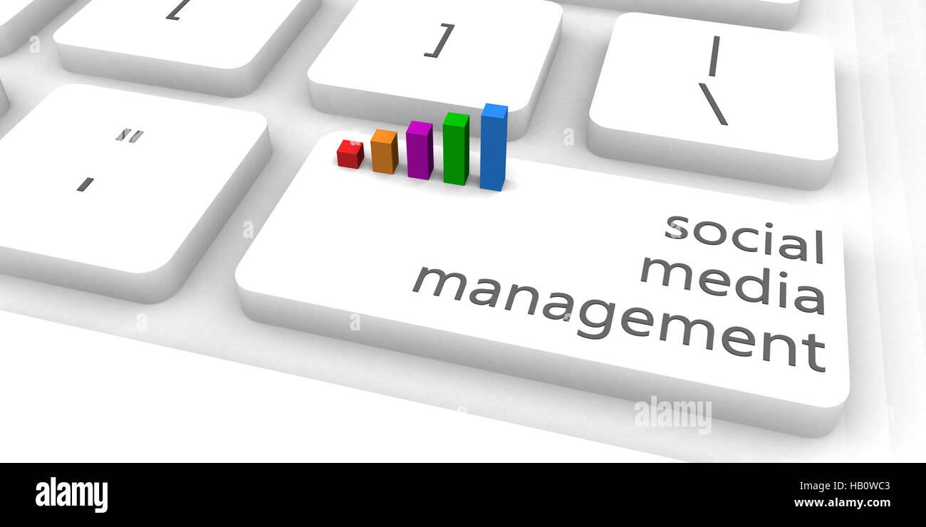 Social Media Management o SMM come concetto Foto Stock