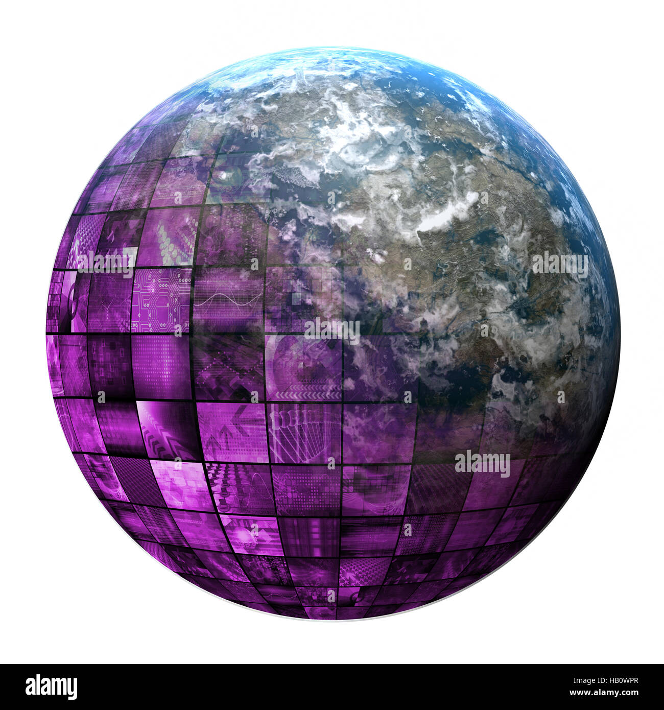 Uno stile di vita digitale e intrattenimento in 3d di un concetto Foto Stock