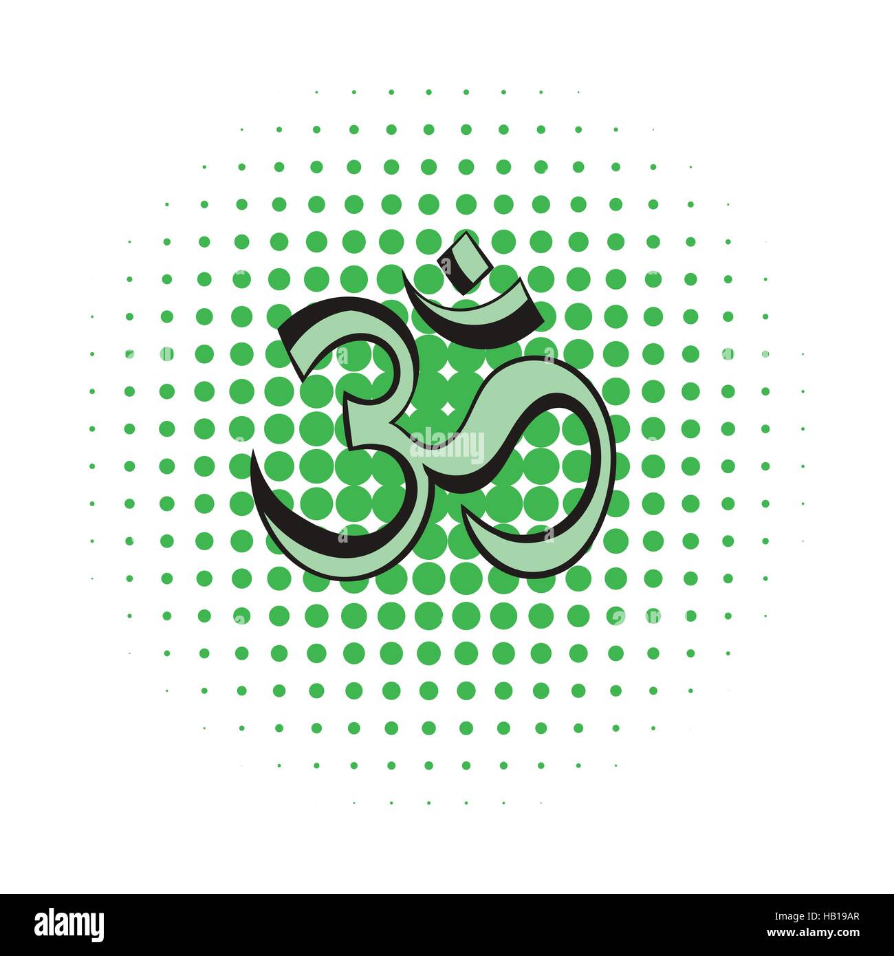 Om segno icona fumetti Illustrazione Vettoriale