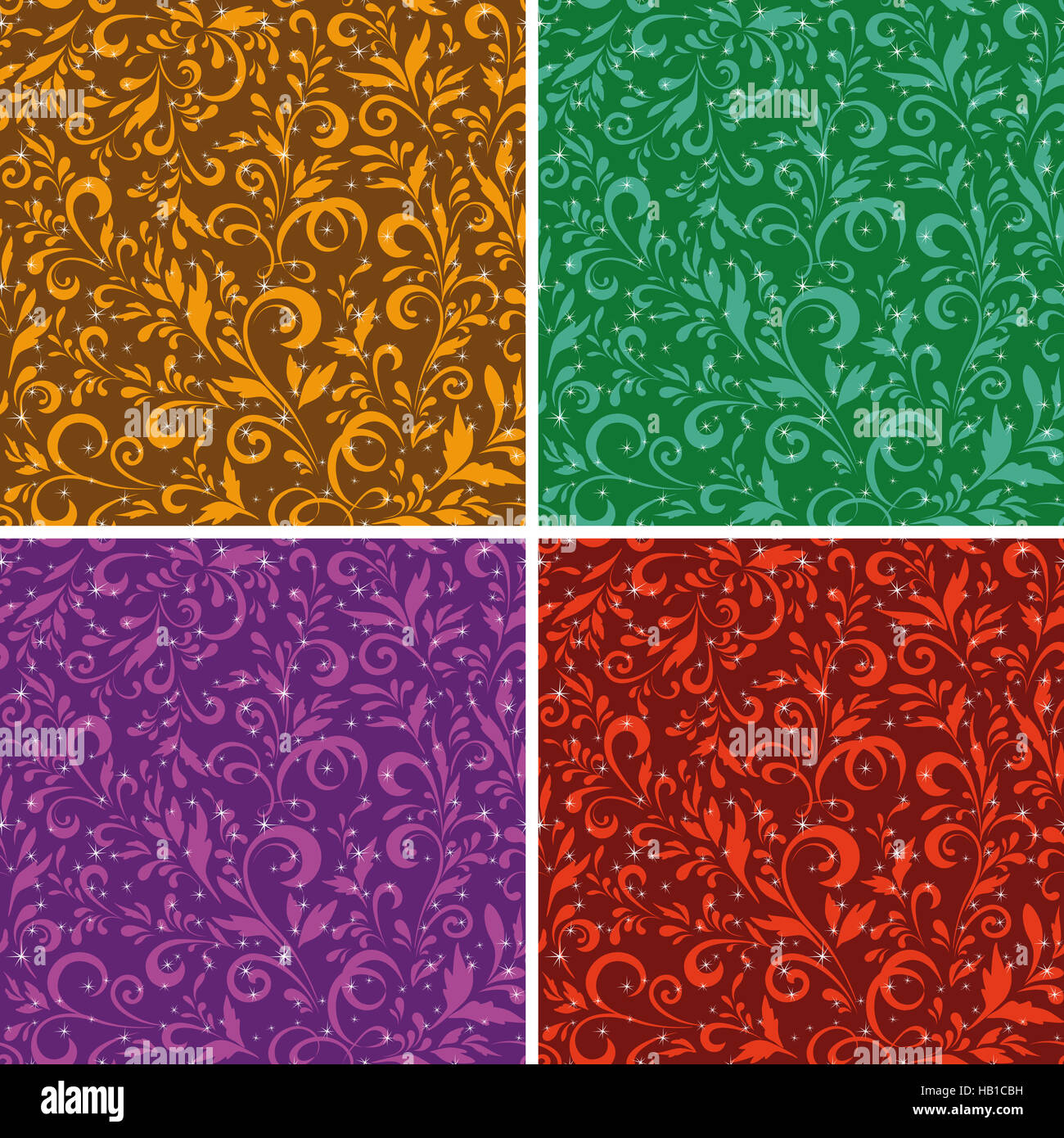 Seamless motivi floreali Foto Stock