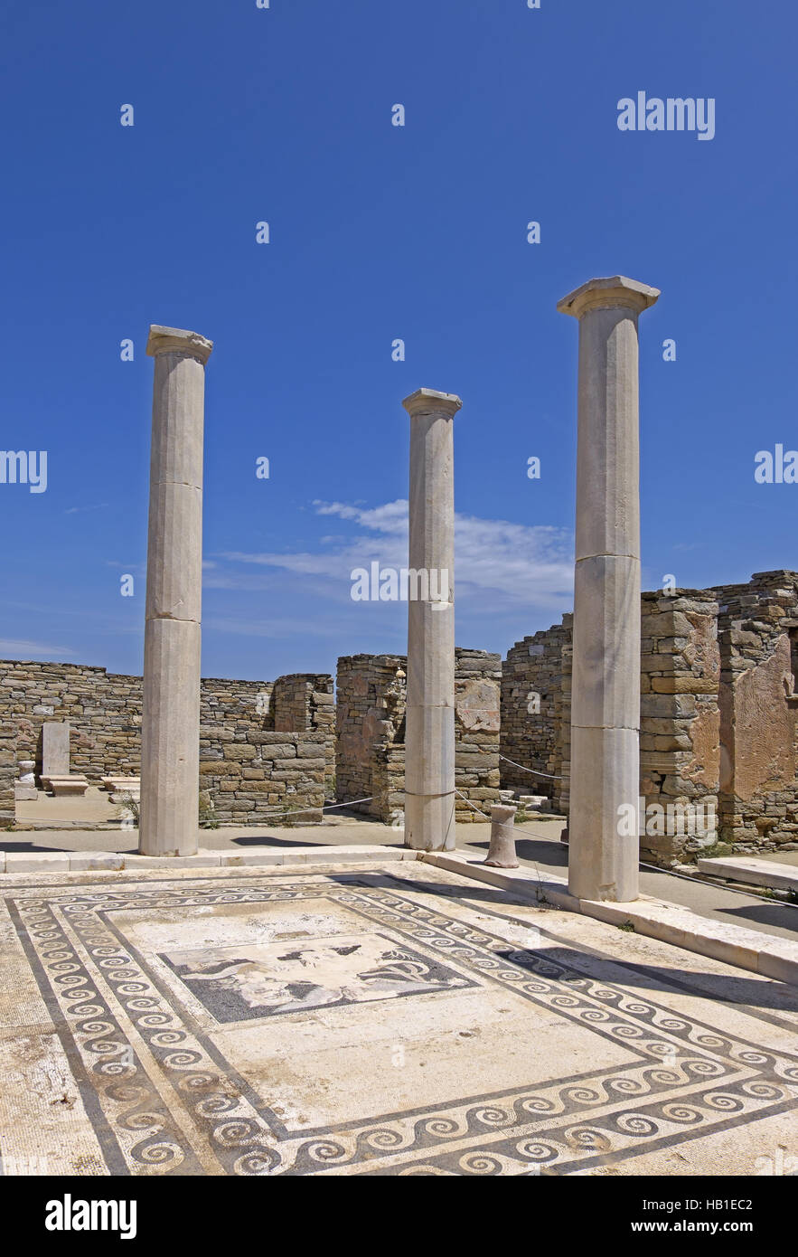 Sito archeologico di Delos Foto Stock