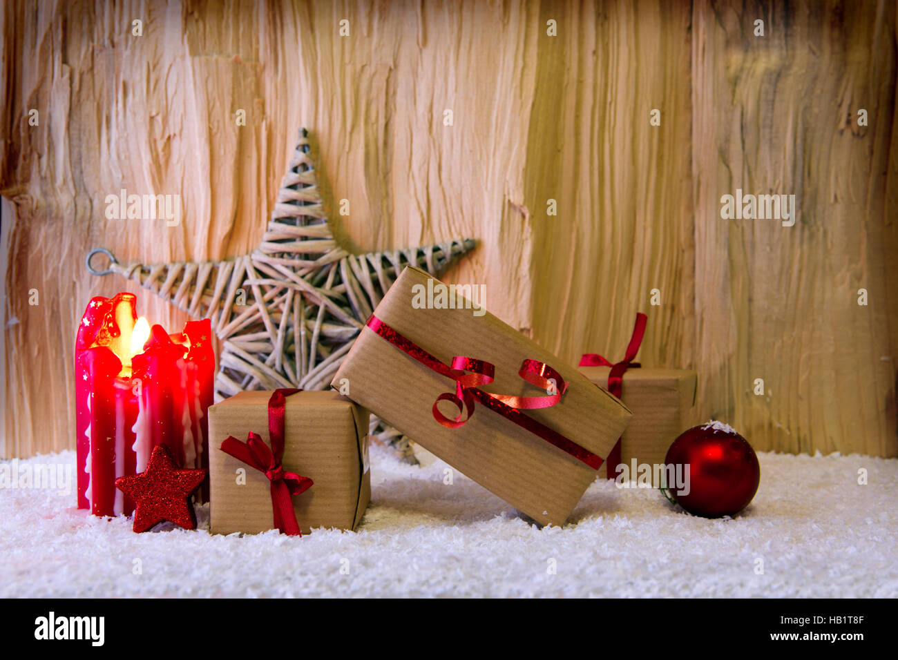 Cero dell Avvento e del Natale stella. Foto Stock