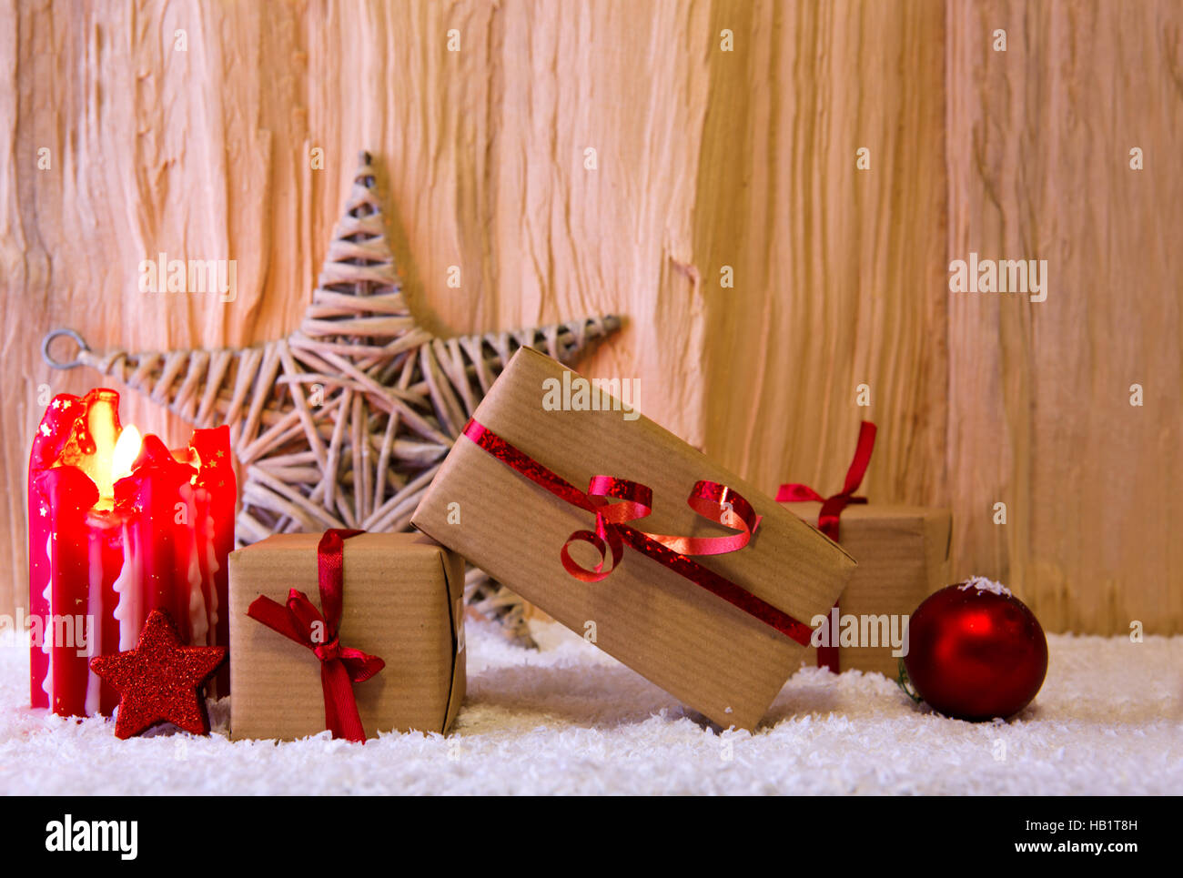 Cero dell Avvento e del Natale stella. Foto Stock