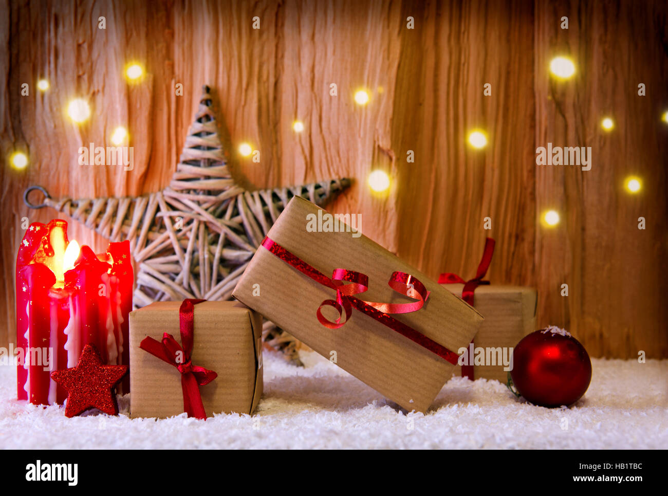 Cero dell Avvento e del Natale stella. Foto Stock