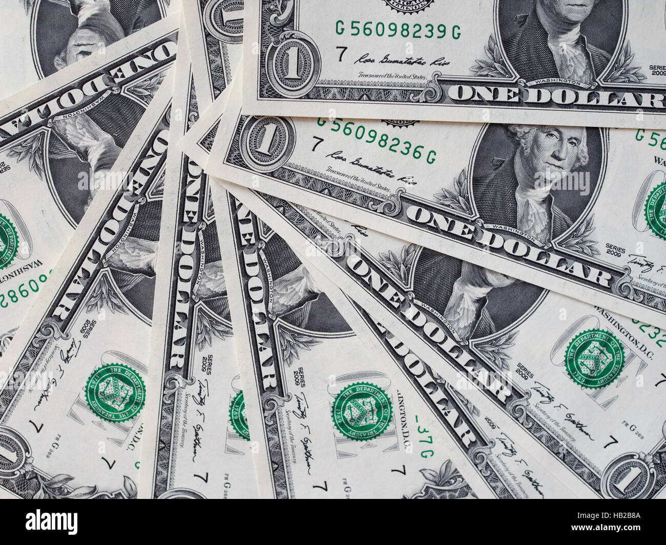 Dollar note 1 dollaro Foto Stock