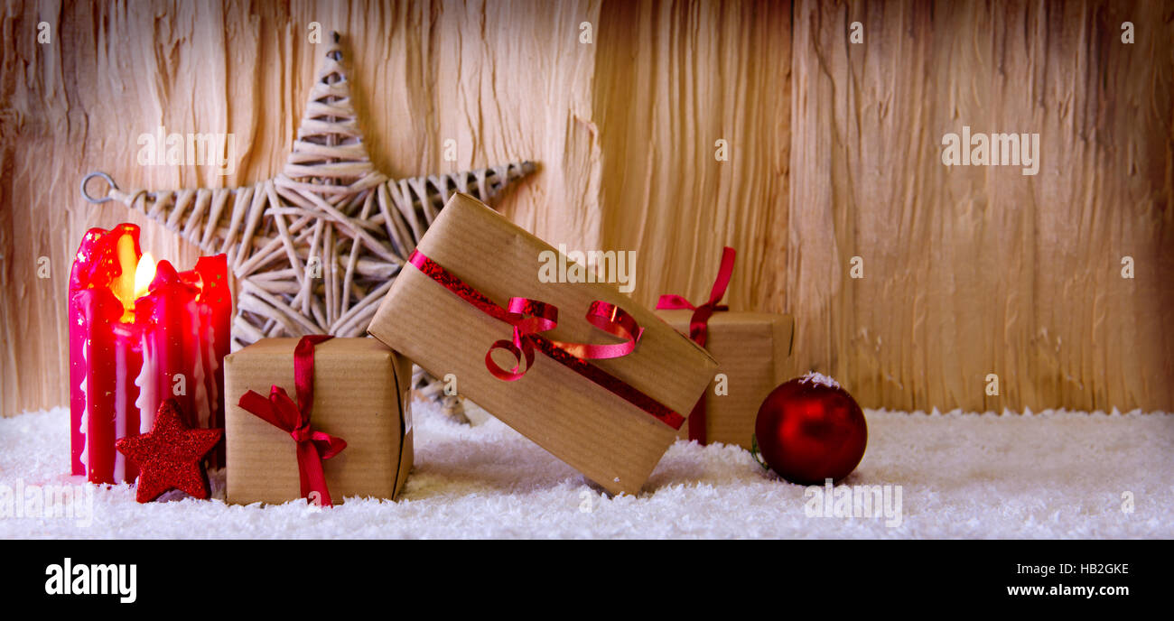 Cero dell Avvento e del Natale stella. Foto Stock