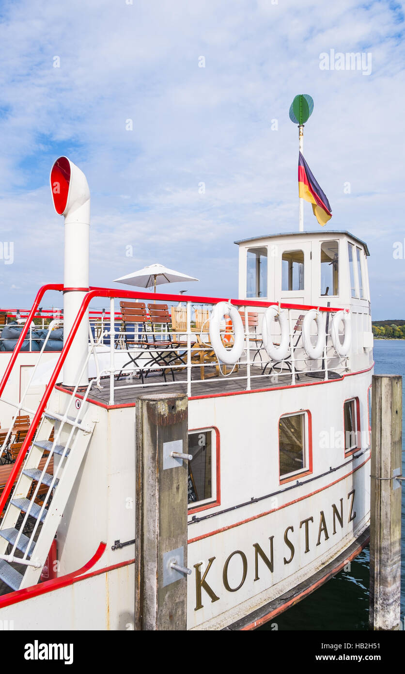 La motonave konstanz, Costanza, lago di Costanza Foto Stock