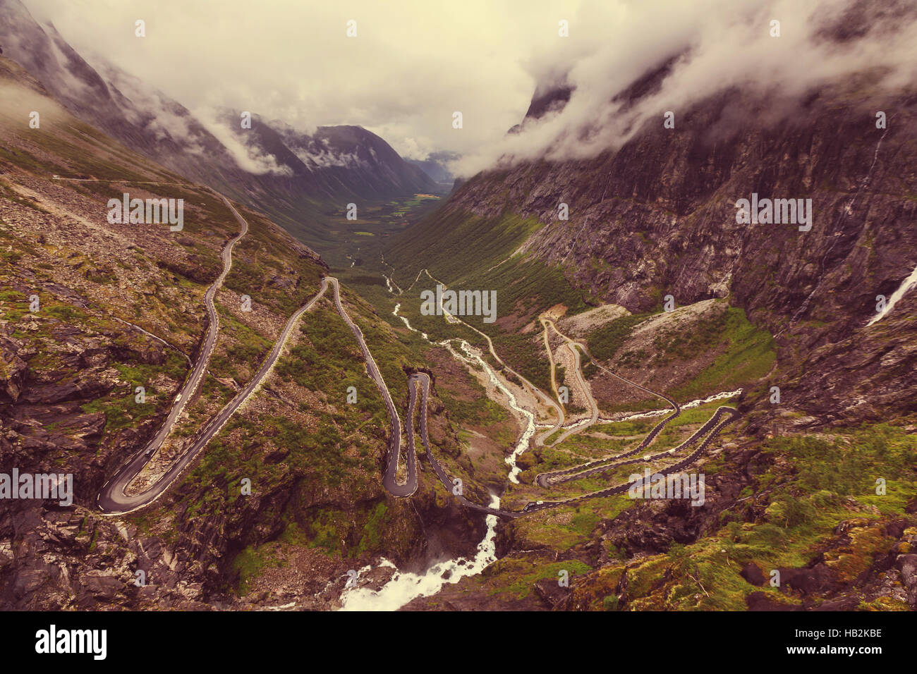 Trollstigen Foto Stock