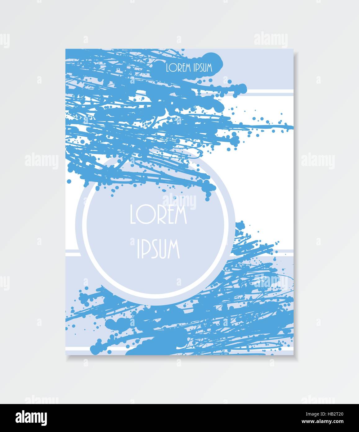 Modello di copertura. Presentazione verticale disegno vettoriale. Brochure lo sfondo della pagina. Abstract di colore blu layout opuscolo. Illustrazione Vettoriale