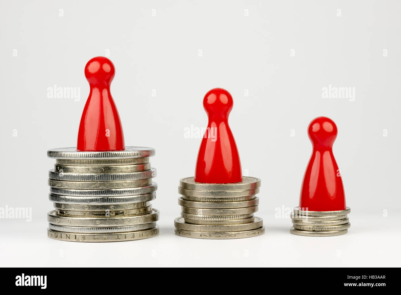 Concettuale posizione finanziaria Foto Stock