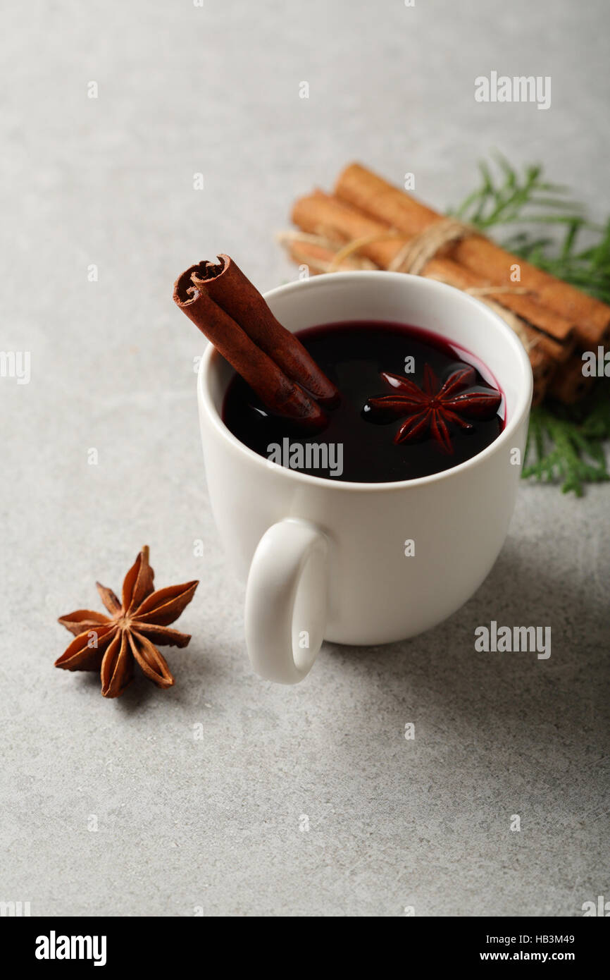 Natale bevanda calda, cibo closeup Foto Stock