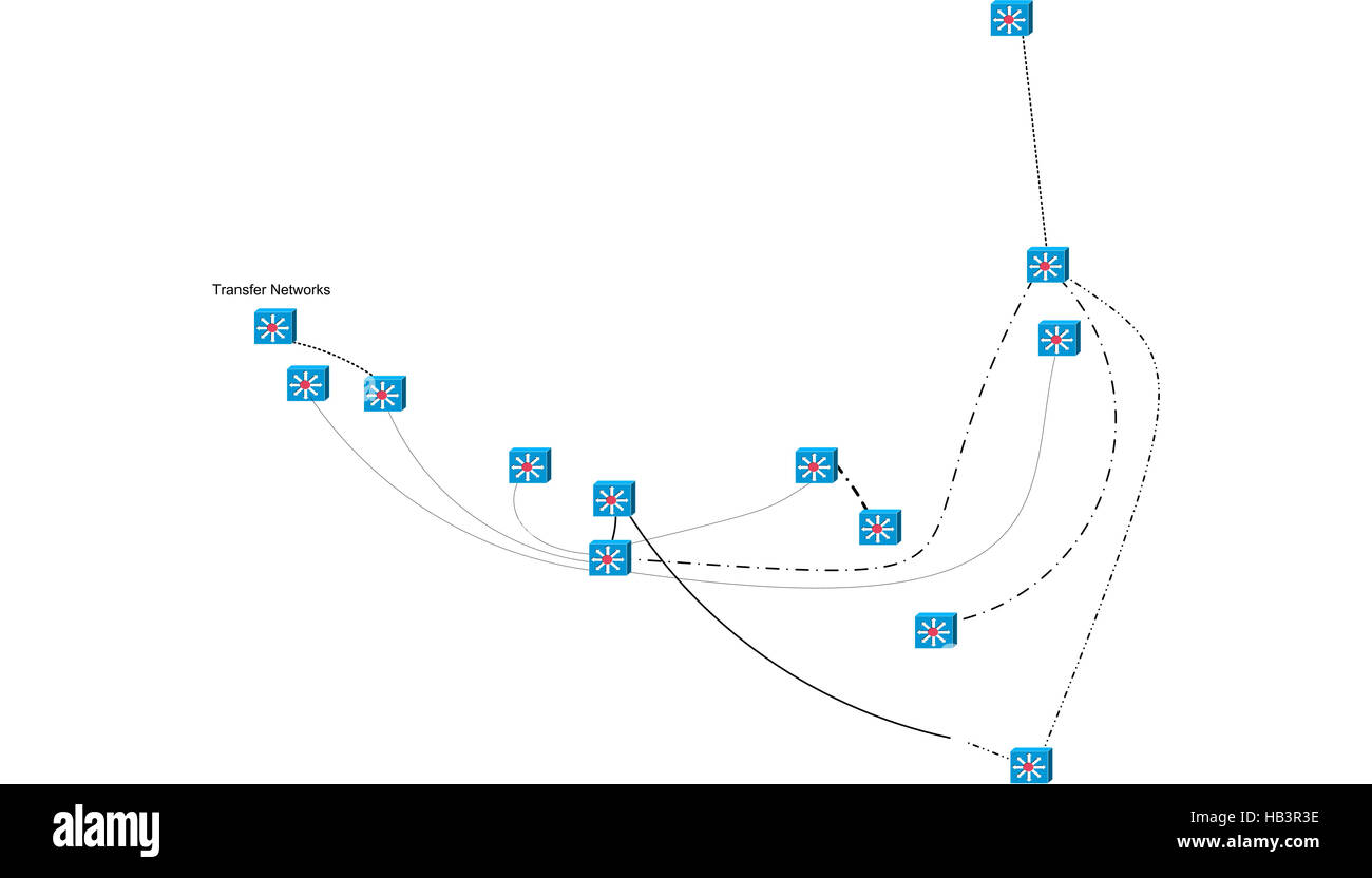 Rete VLAN WLAN Schema Illustrativo Foto Stock Rete VLAN WLAN Schema Illustrativo Foto Stock