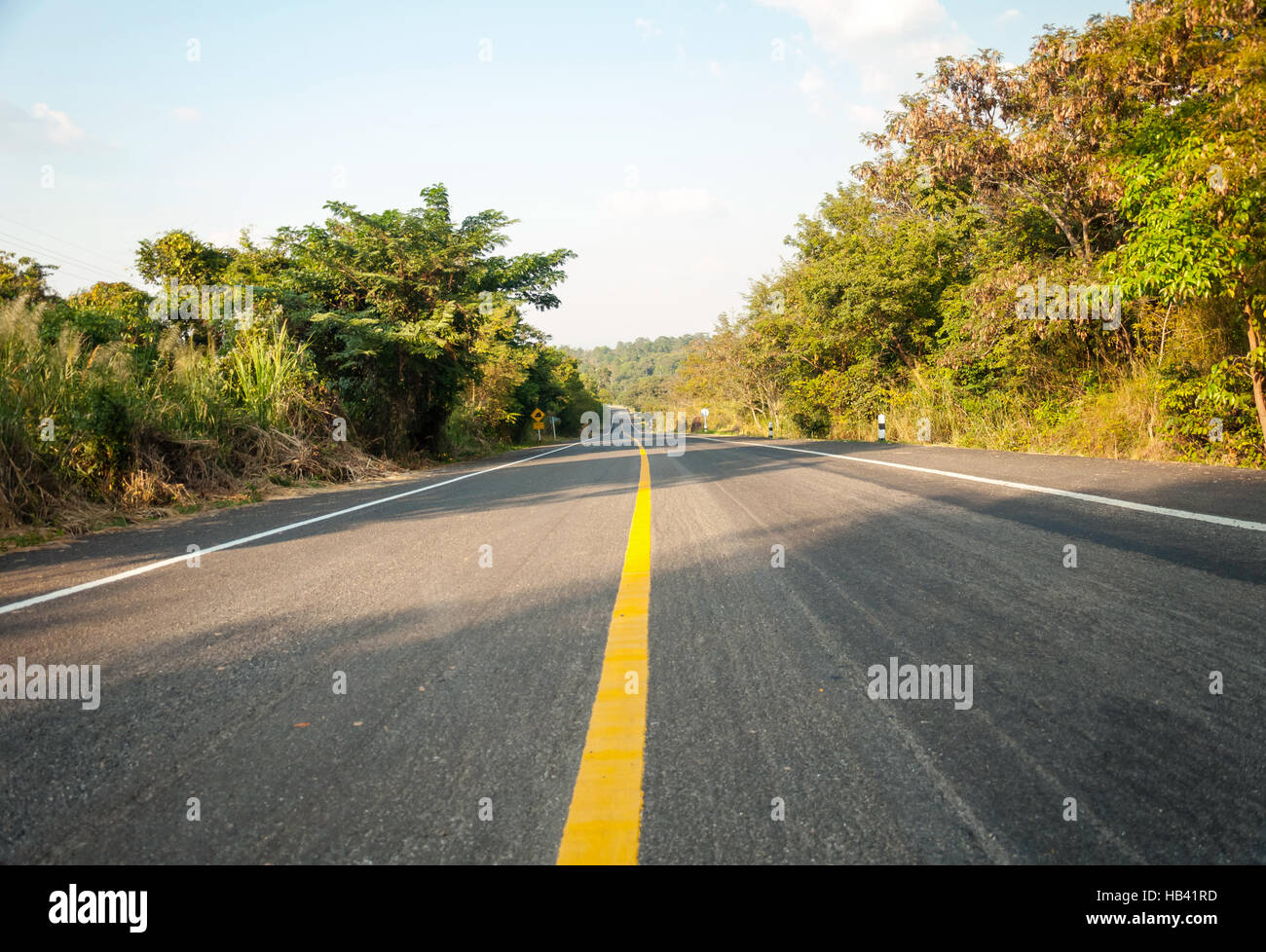 Paesaggio di strada di campagna Foto Stock