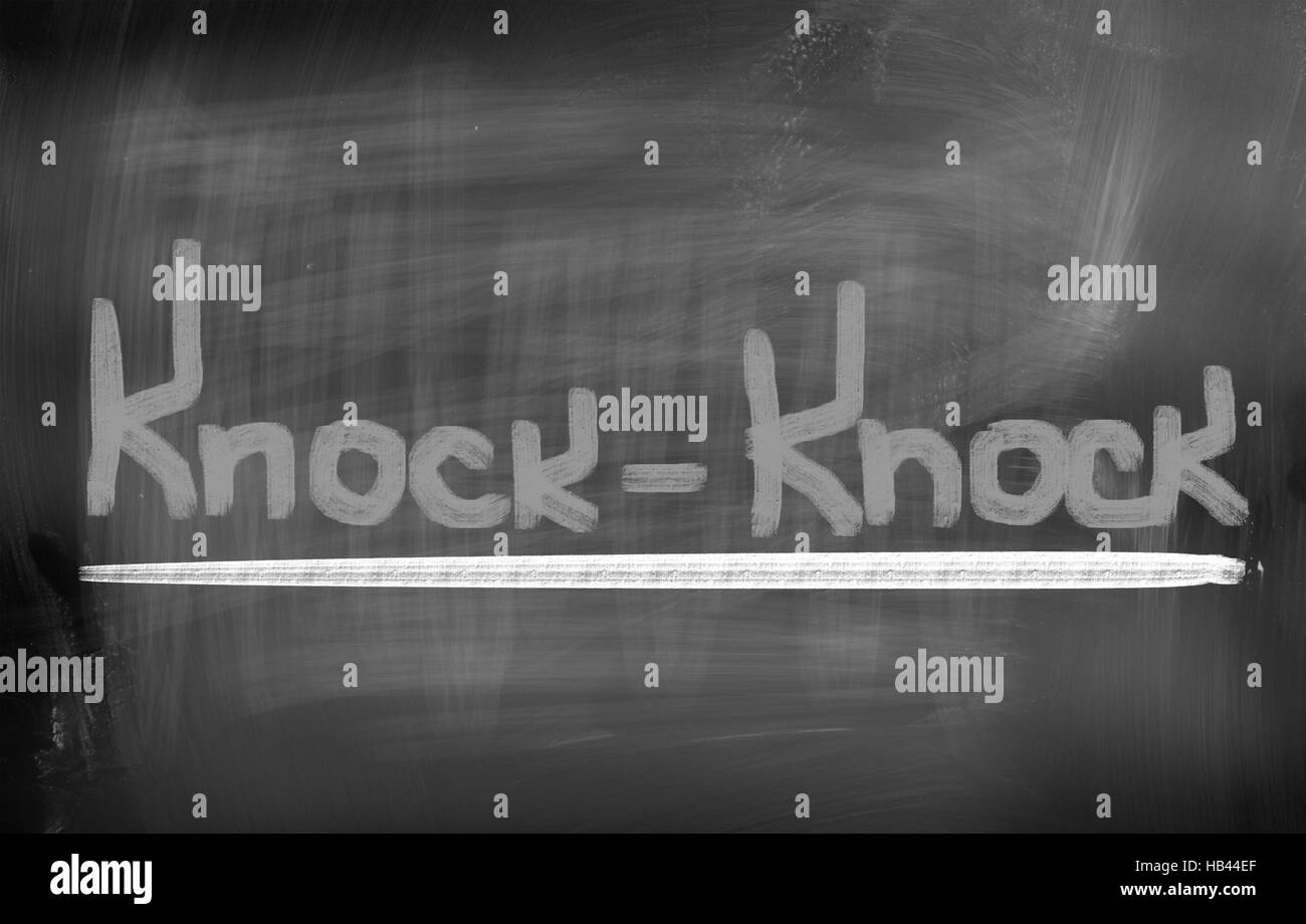 Knock Knock Concept Foto Stock