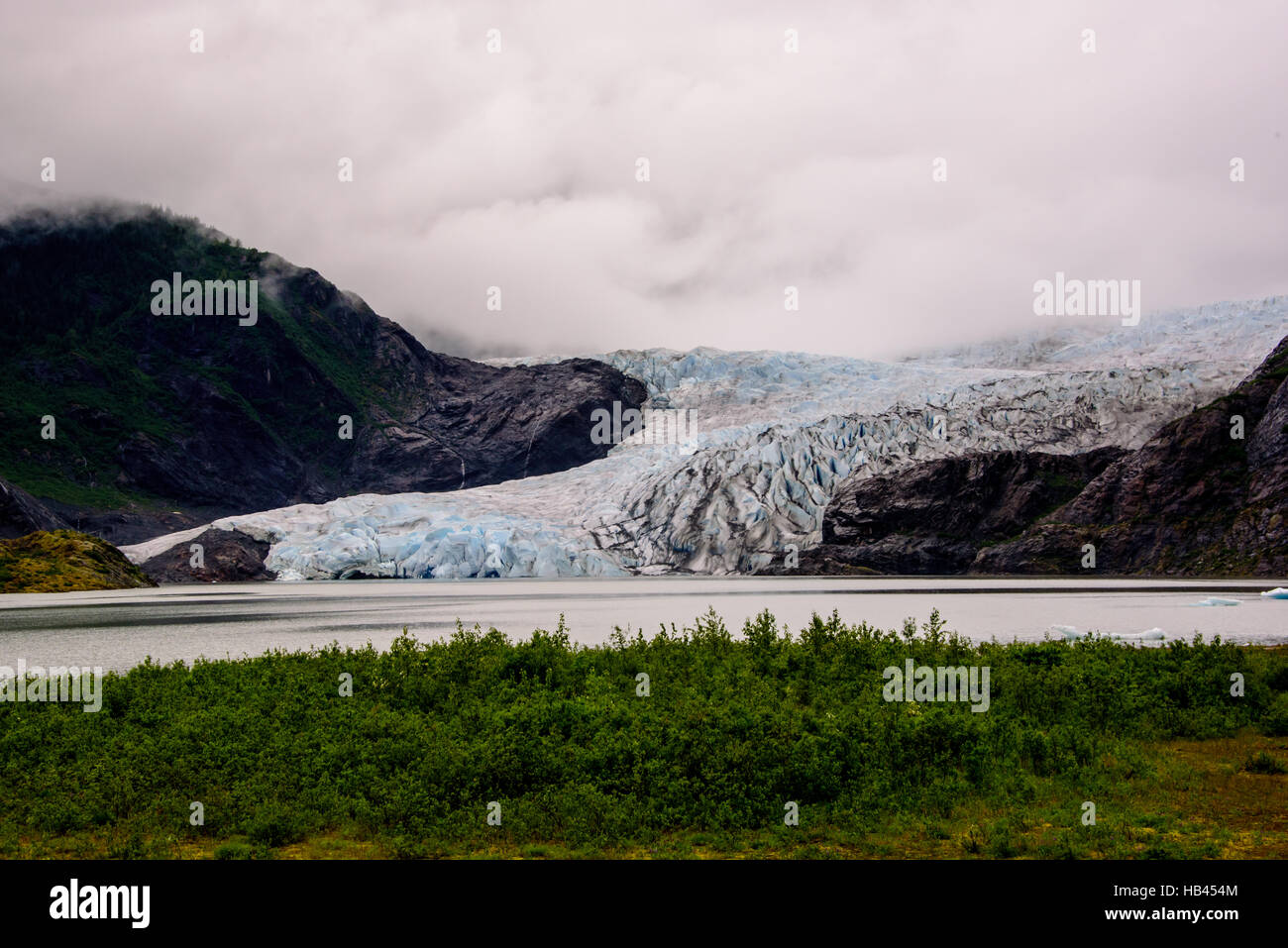 La bellezza naturale del ghiacciaio Meldenhall Foto Stock