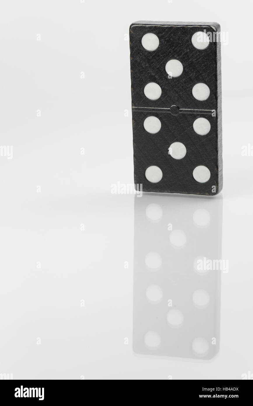 Nero mattoni di Domino Foto Stock
