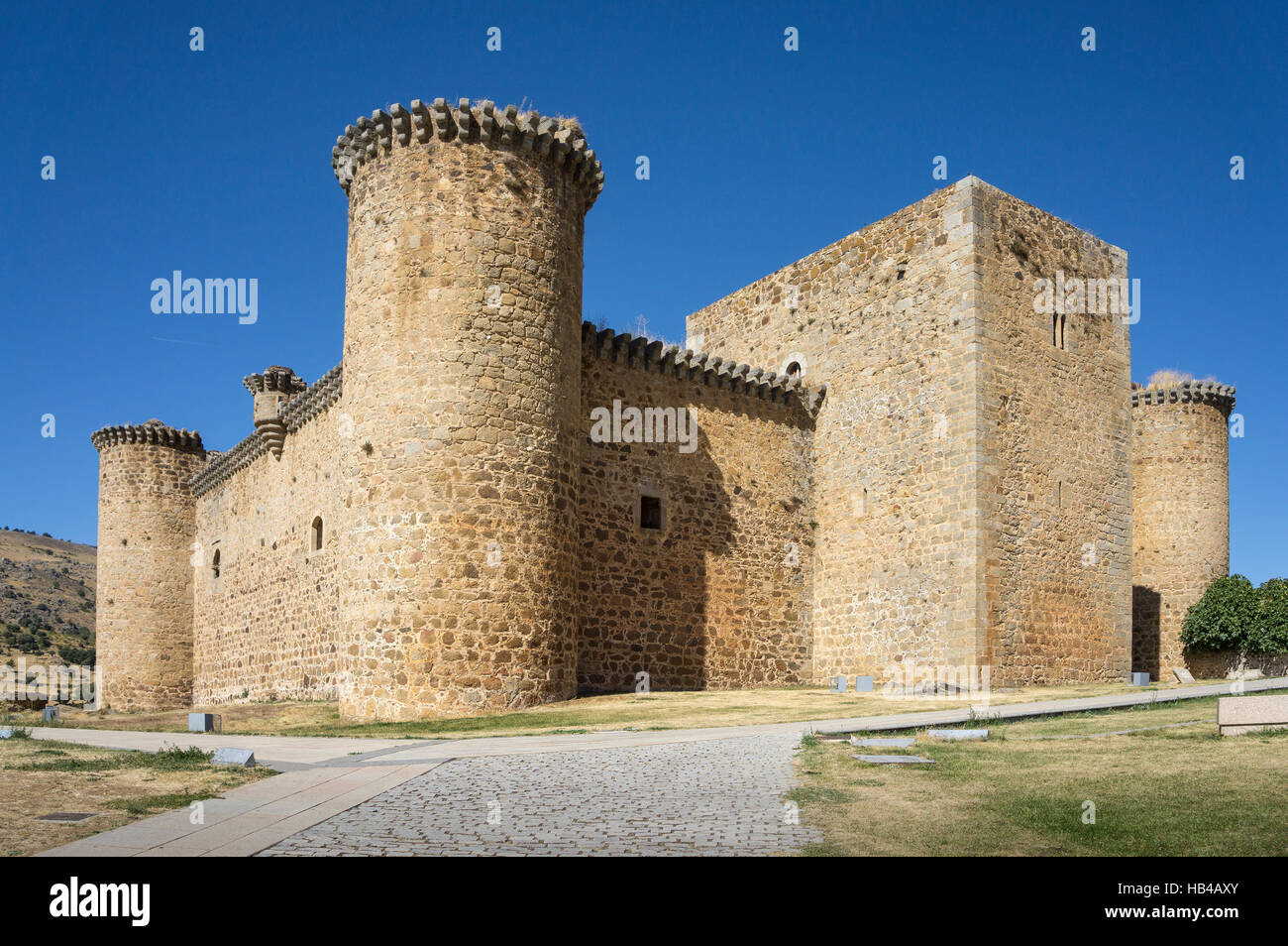 Il castello di Valdecorneja a El Barco de avila, provincia di Avila, Spagna. Foto Stock