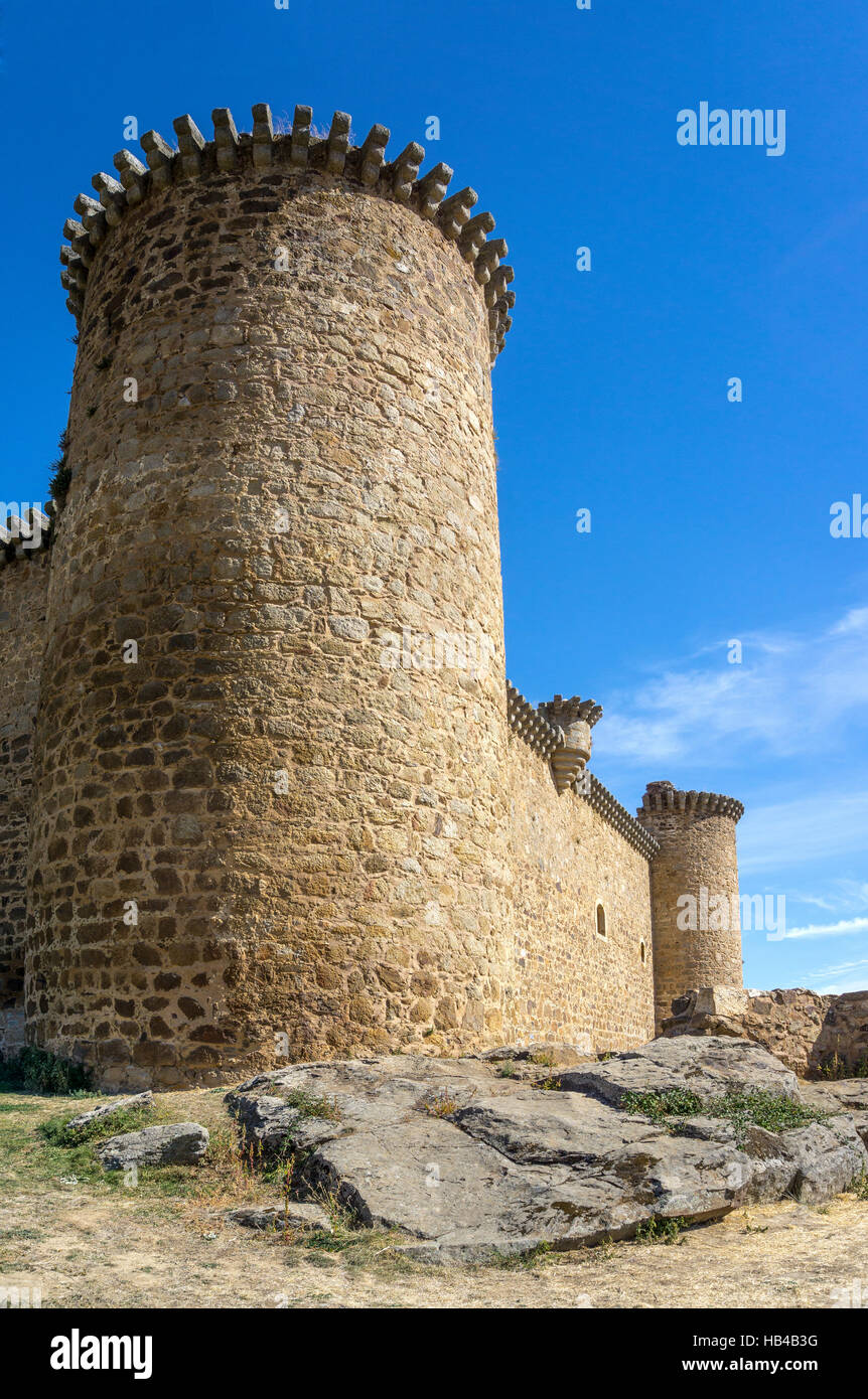 Il castello di Valdecorneja a El Barco de avila, provincia di Avila, Spagna. Foto Stock