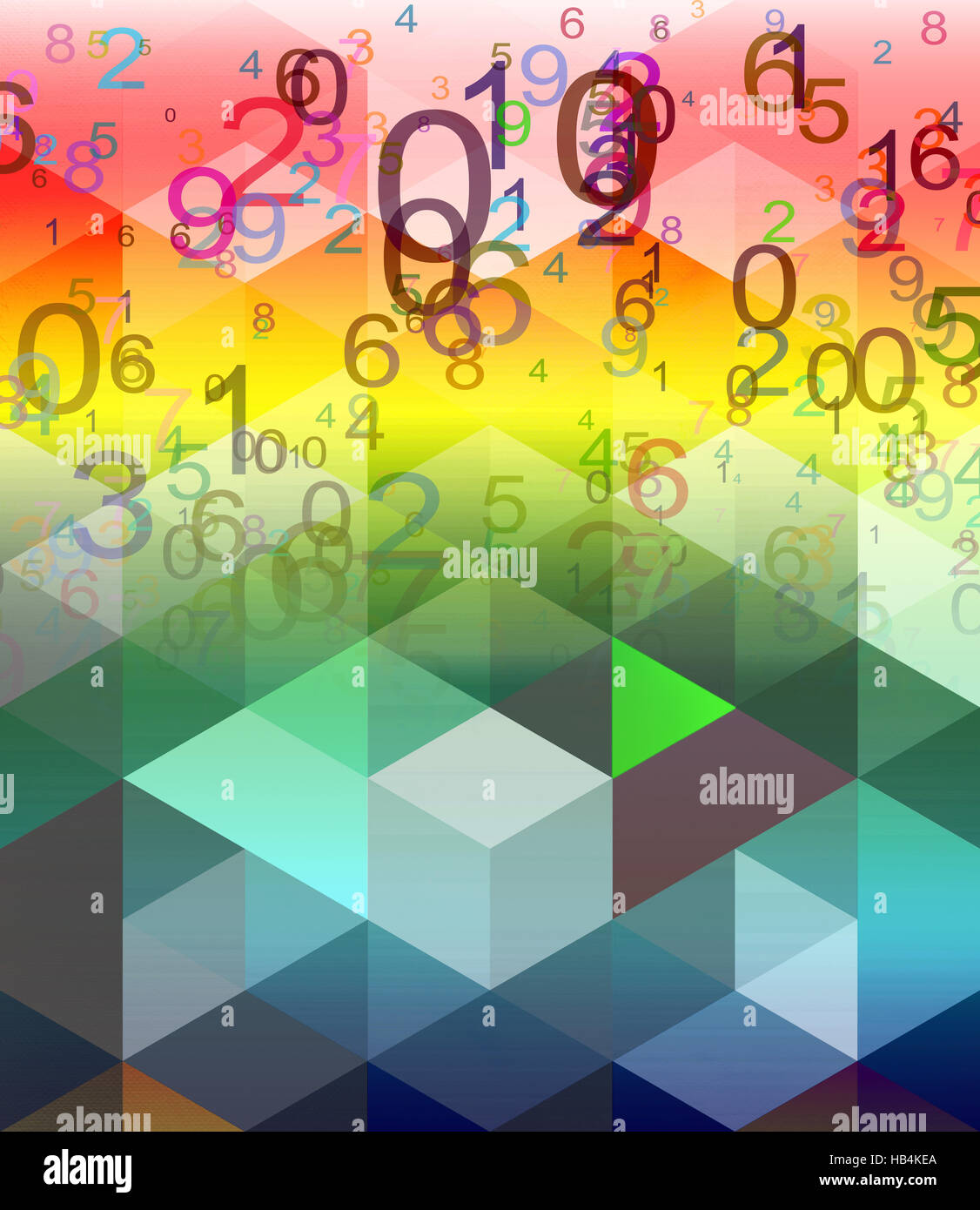 Numeri astratti sfondo Foto Stock