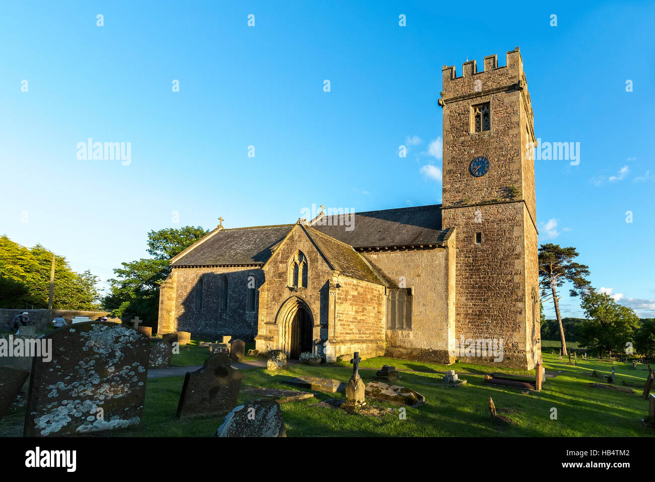 Chiesa parrocchiale di St Steven & St Tathan, Caerwent, Monmouthshire, Wales, Regno Unito Foto Stock